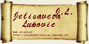 Jelisaveta Lupović vizit kartica